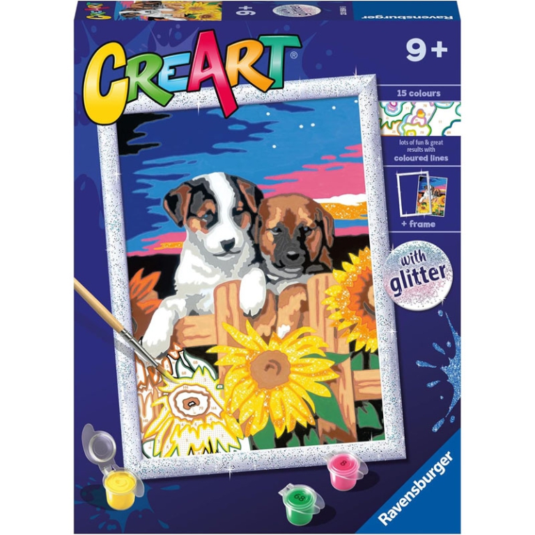 CREART CAGNOLINI CON GIRASOLI