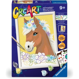 CREART CAVALLO TRA I FIORI 18X24CM