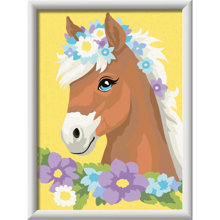 CREART CAVALLO TRA I FIORI 18X24CM 2