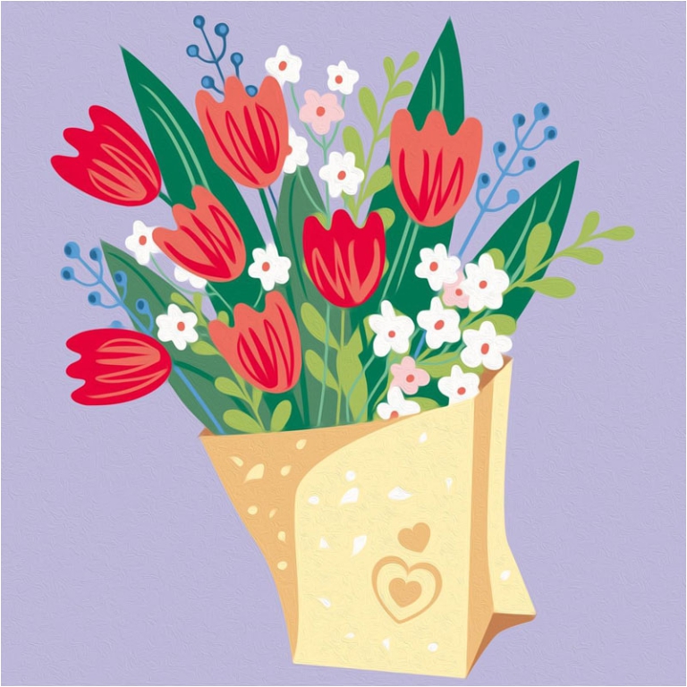 CREART BOUQUET DI TULIPANI 20X20CM 2