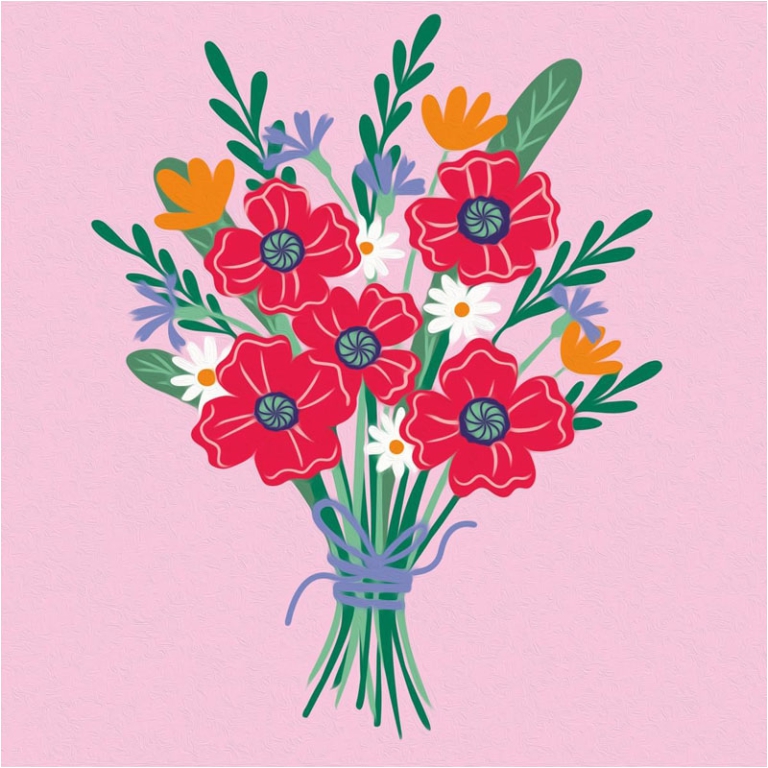 CREART BOUQUET DI PAPAVERI 20X20CM 2