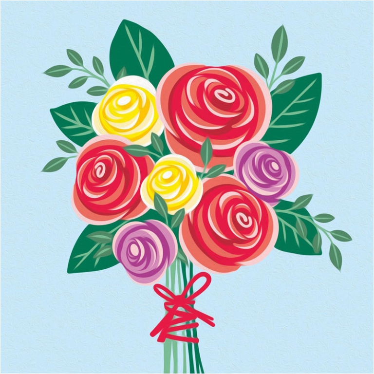 CREART BOUQUET DI ROSE   20X20CM 2