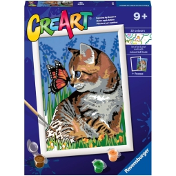 CREART GATTINO E FARFALLA 26X20XM
