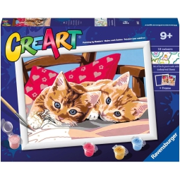 CREART GATTINI SUL CUSCINO 26X20CM