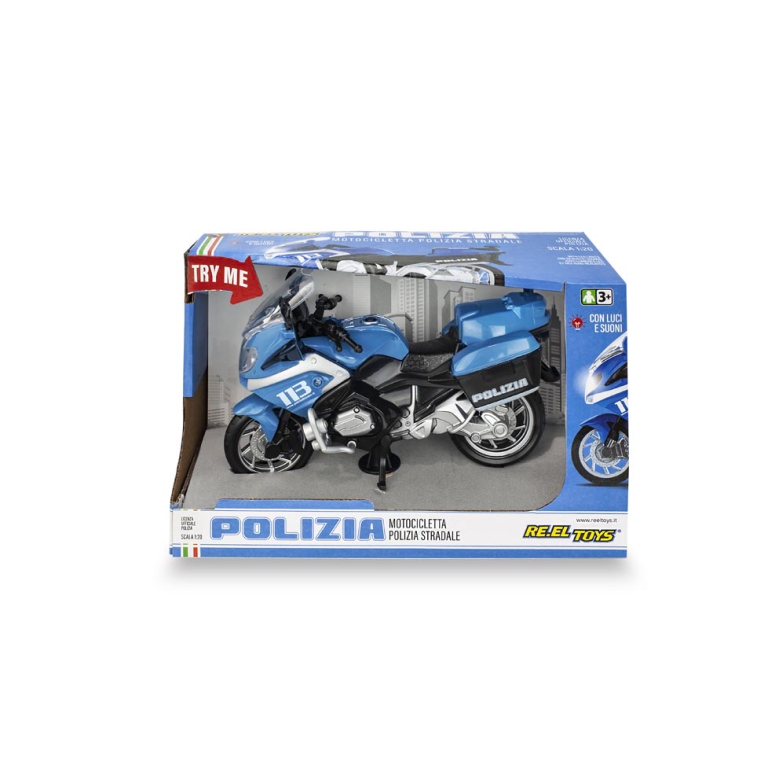 MOTO POLIZIA A FRIZIONE LUCI E SUONI