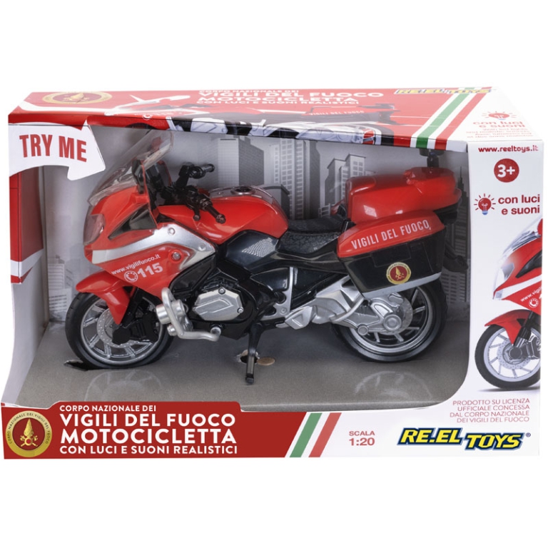 MOTO VIGILI DEL FUOCO A  FRIZIONE LUCI E SUONI