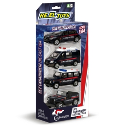 CONFEZIONE 4 VEICOLI DIE CAST 1:64 CARABINIERI