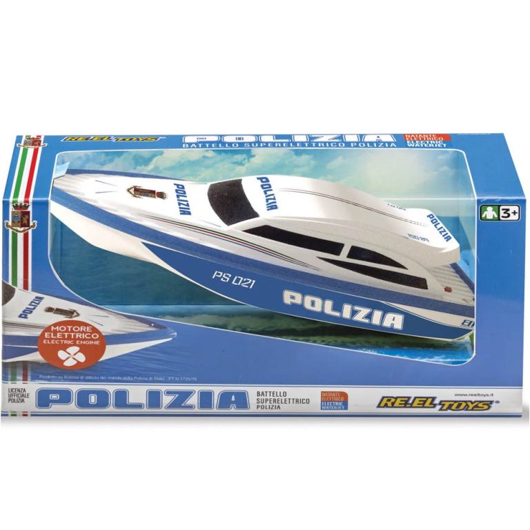 MOTOSCAFO POLIZIA 28CM A BATTERIA