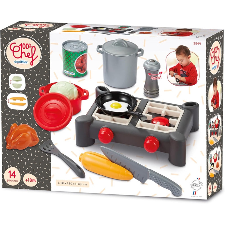 SET STOVIGLIE DA CUCINA  CON FORNELLO