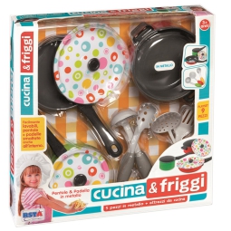 SET CUCINA IN METALLO 9PZ