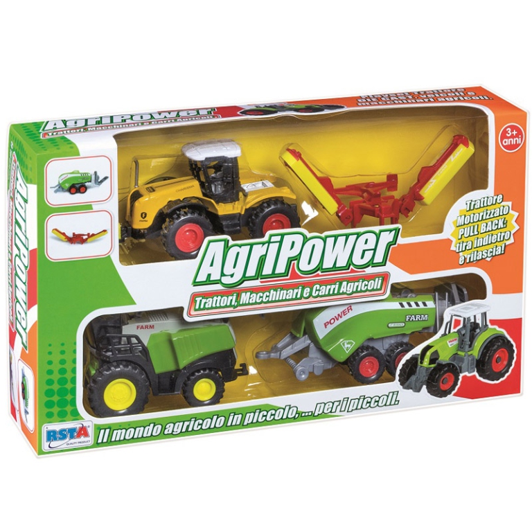 PLAY SET TRATTORE DIE CAST E VEICOLO RETROCARICA