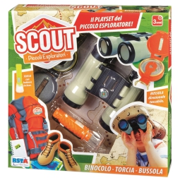 PLAY SET BINOCOLO BUSSOLA E TORCIA