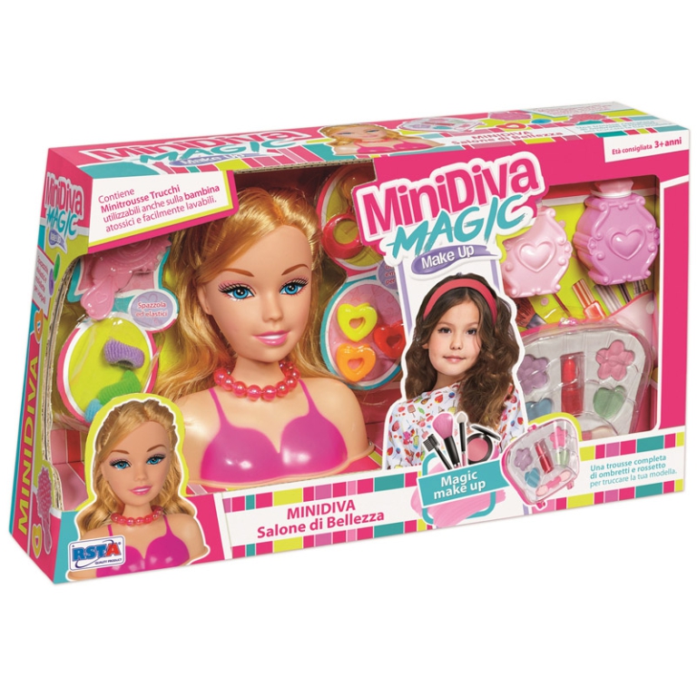 TESTA BAMBOLA CON COSMETICI