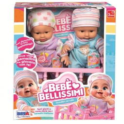 BEBE GEMELLI 20CM C/LETTO