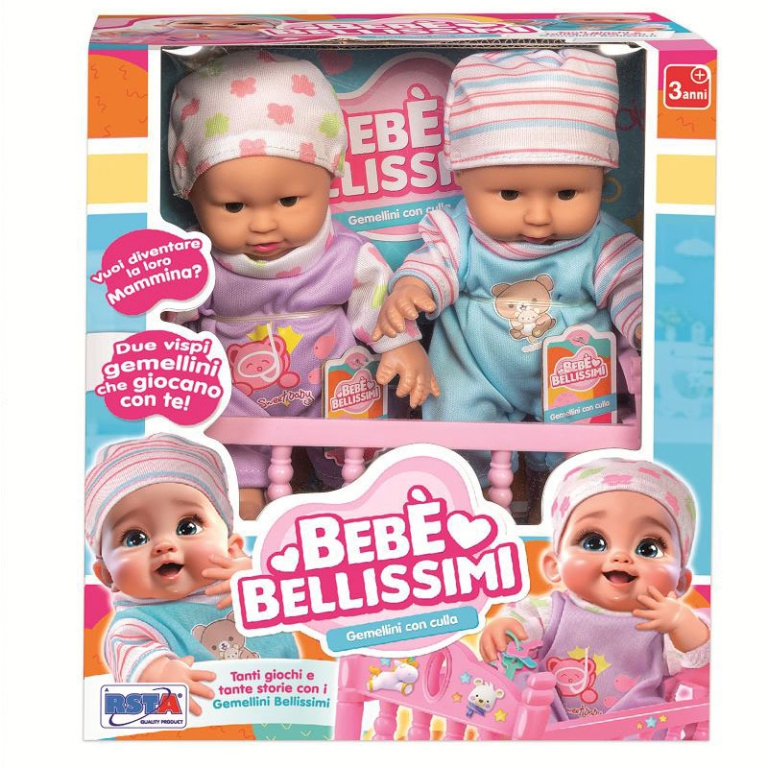 BEBE GEMELLI 20CM C/LETTO
