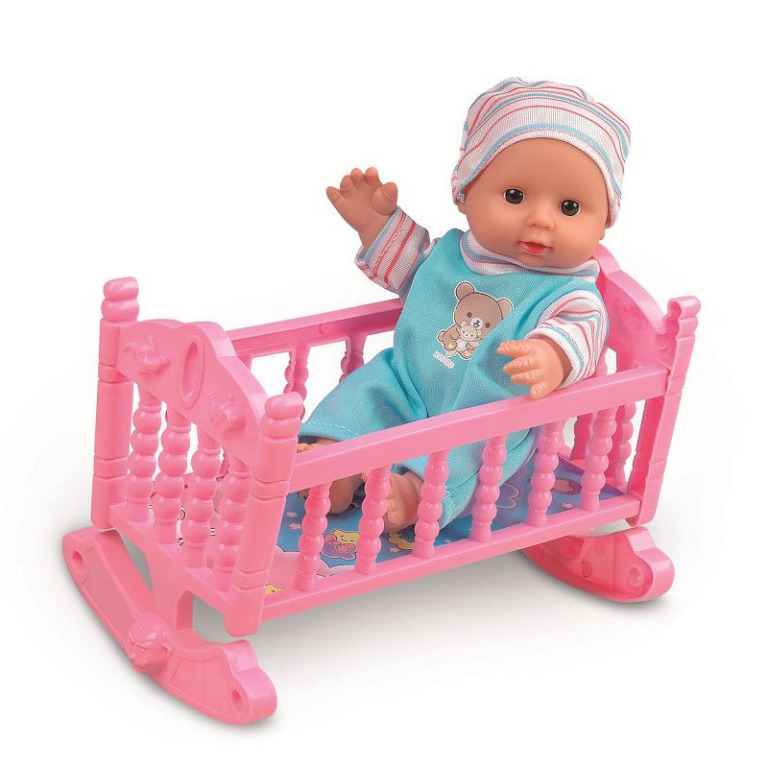 BEBE GEMELLI 20CM C/LETTO 3