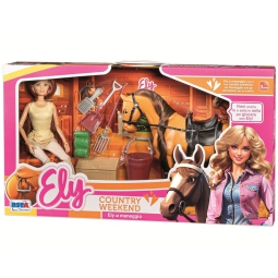 SET BAMBOLA ELY 29CM CON CAVALLO