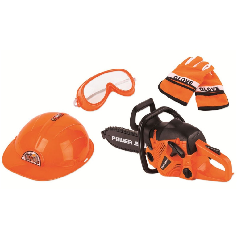 MOTOSEGA A BATTERIA C/CASCO E GUANTI 2