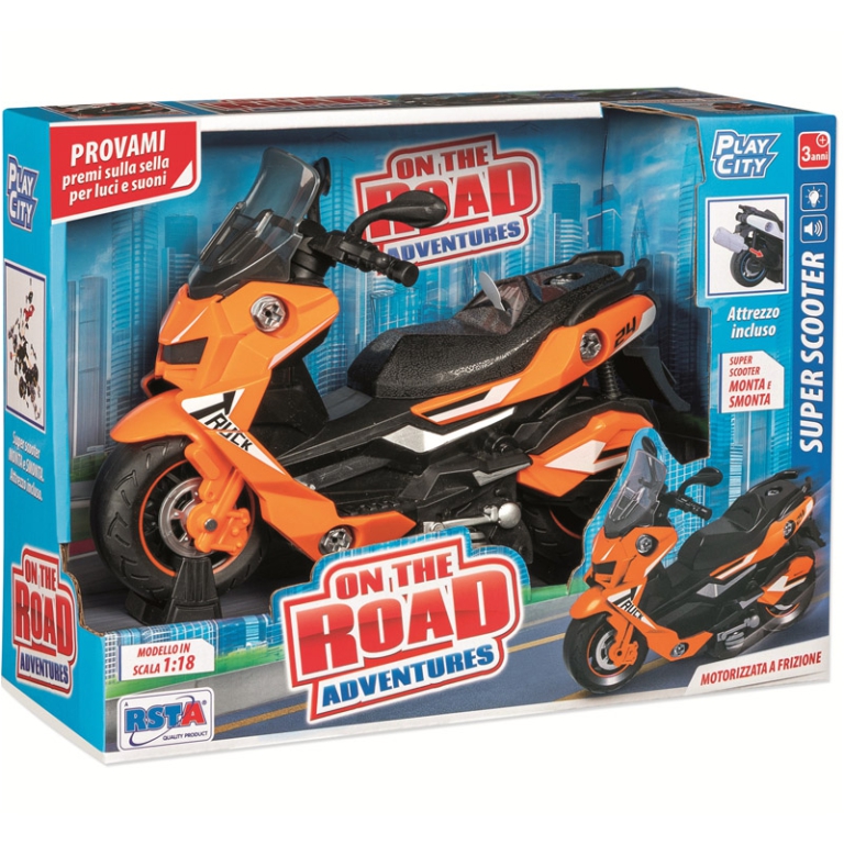 SCOOTER A FRIZIONE 1:18  20X26CM 2