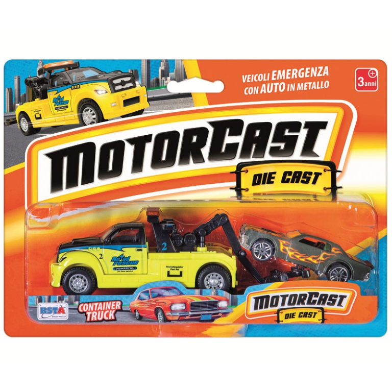 CAMION SOCCORSO CON AUTO DIE CAST 16X22CM 3