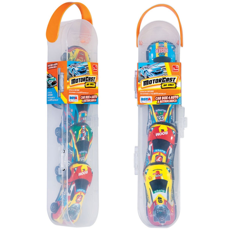 ASTUCCIO CON 4 AUTO DIE CAST A FRIZIONE 27X5CM