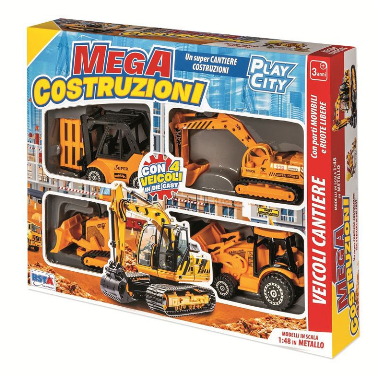 PLAY SET CANTIERE 4 MEZZI 1:48