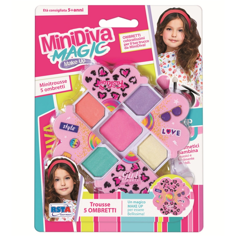 TRUCCHI TROUSSE CON 5 OMBRETTI 19X14CM