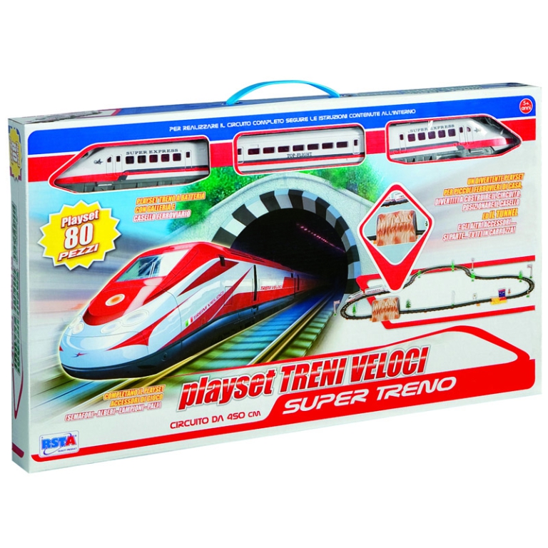 PLAYSET GRANDE TRENI VELOCI 35X60CM