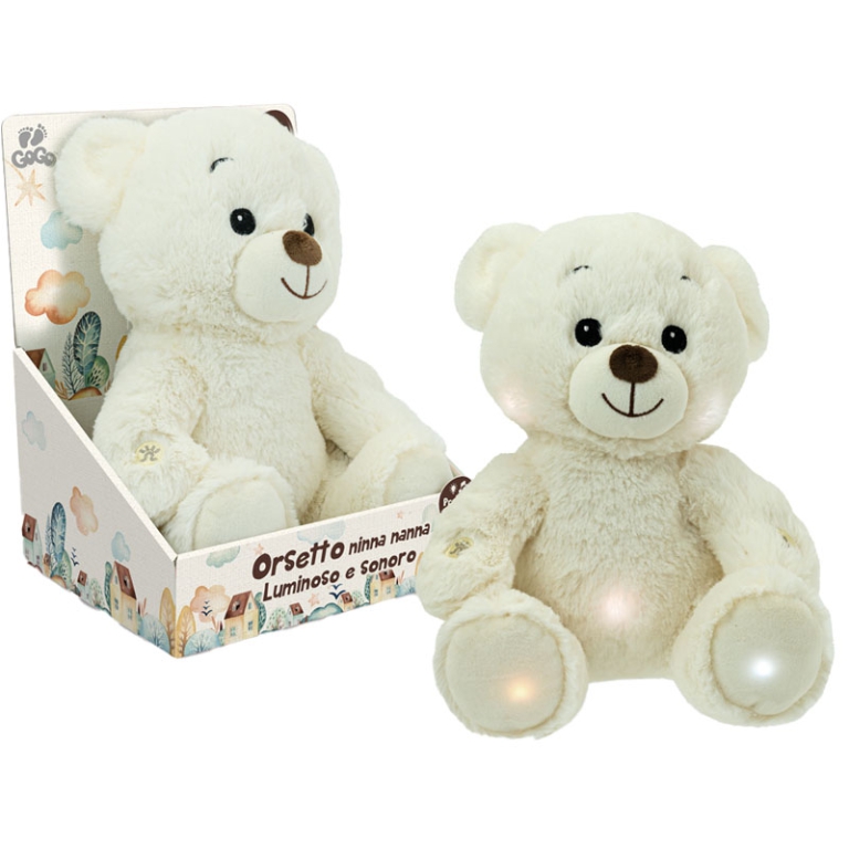 ORSETTO NINNA NANNA CON  LUCE 25CM