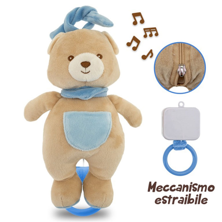 CARILLON ORSETTO 25CM    AZZURRO 0+ MESI 2