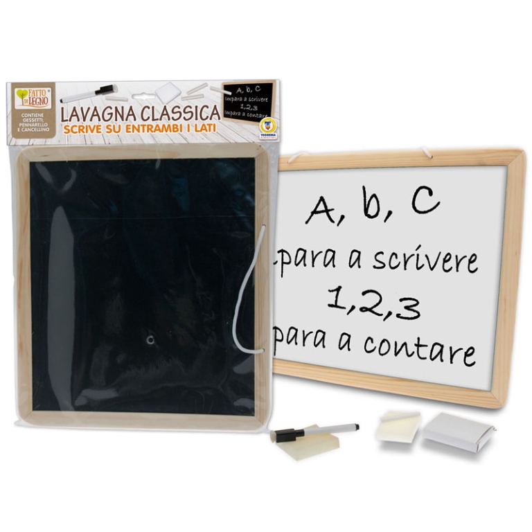 LAVAGNA 2 IN 1 GESSETTI E PENNARELLI 34X46CM