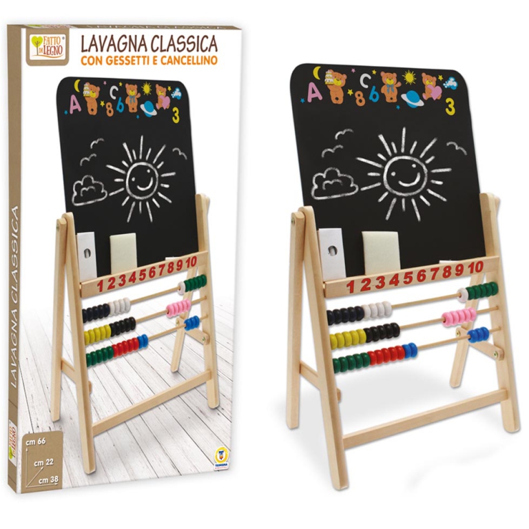 LAVAGNA CON PALLOTTOLIERE E GESSETTI H.66CM