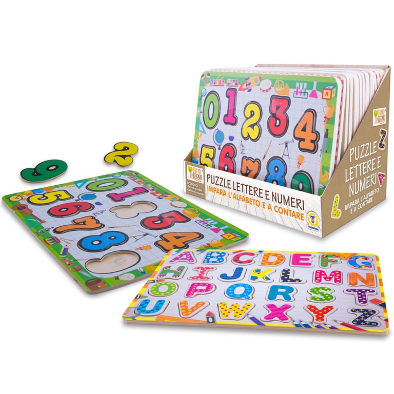 PUZZLE NUMERI E LETTERE CM 30X22