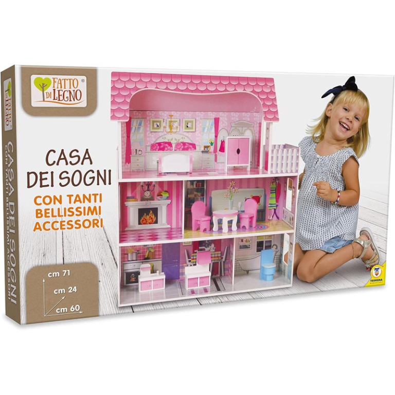 CASA IN LEGNO CON ACCESSORI