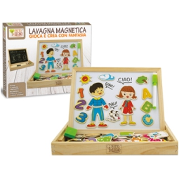 LAVAGNA MAGNETICA 31X23,5CM GIOCA E CREA IN LEGNO
