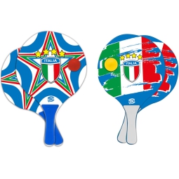 RACCHETTONI DA SPIAGGIA IN LEGNO ITALIA + PALLINA