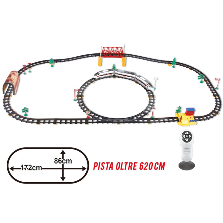 PISTA TRENO A INFRAROSSI LUNGHEZZA PISTA 620CM 2