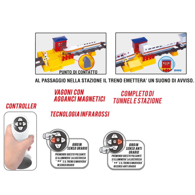 PISTA TRENO A INFRAROSSI LUNGHEZZA PISTA 620CM 3