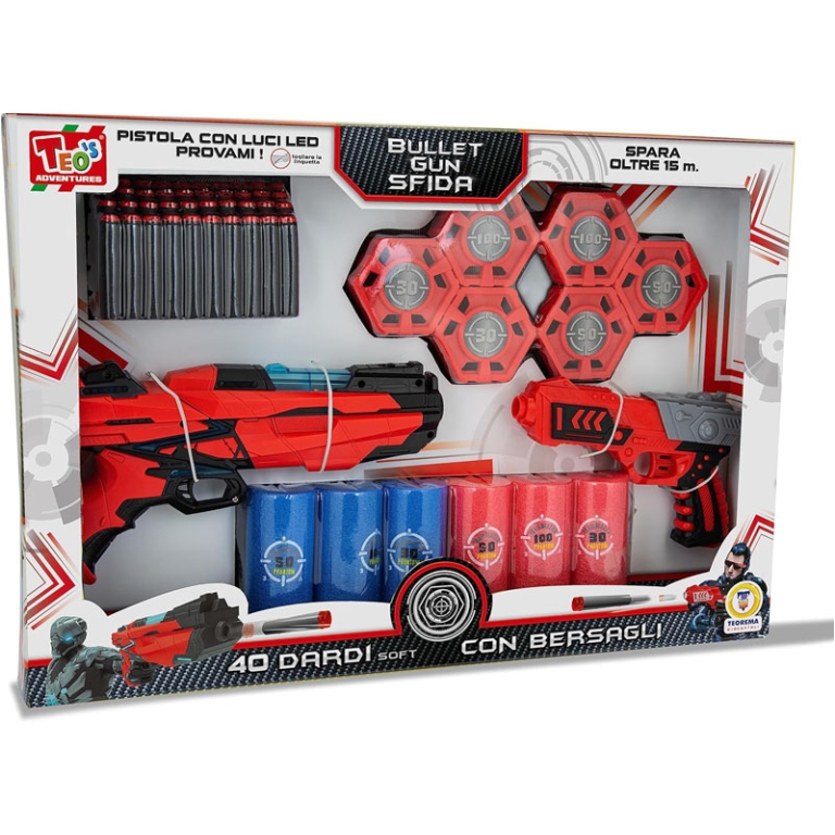 SET PISTOLE SOFT CON LUCE E BERSAGLI