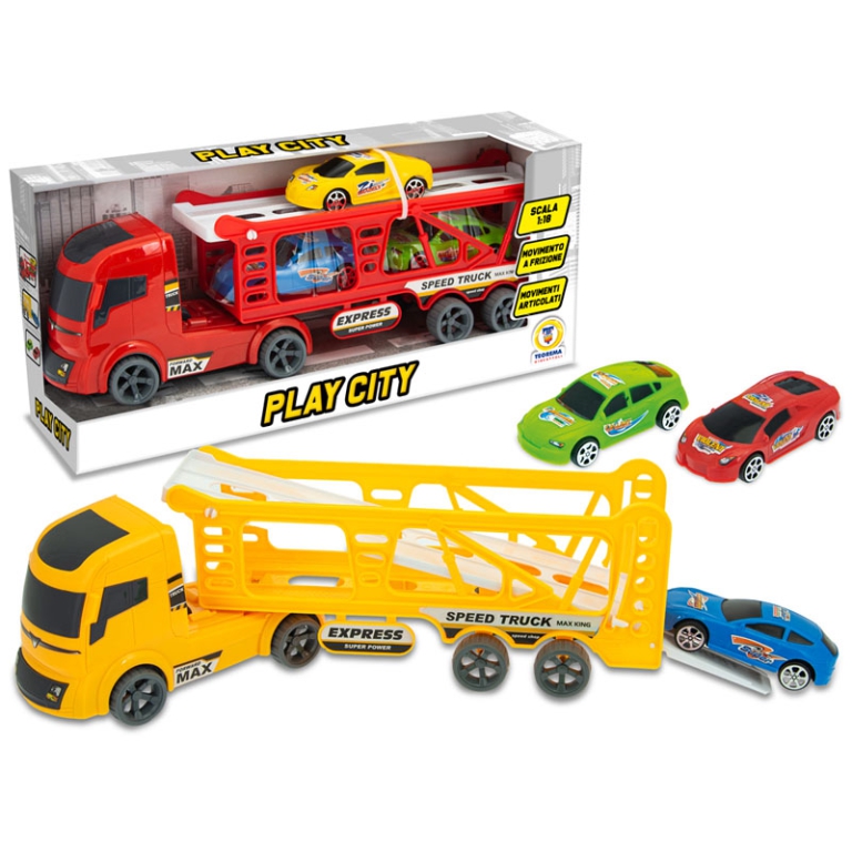 CAMION PORTA AUTO A FRIZIONE 1:18