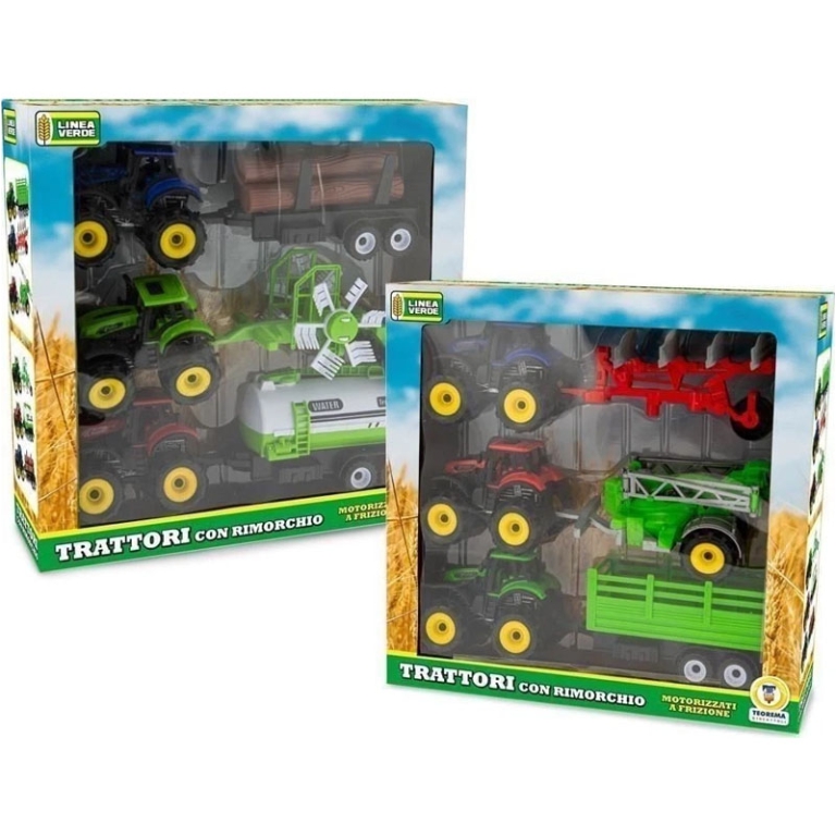 TRATTORE CON RIMORCHIO A FRIZIONE