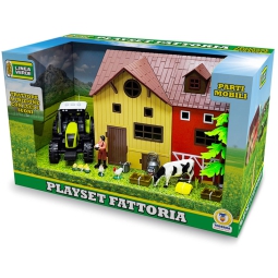 FATTORIA CON ACCESSORI E TRATTORE 42X22CM