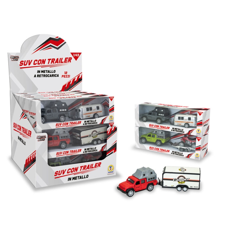 JEEP CON TRAILER 23,5CM  DIE CAST