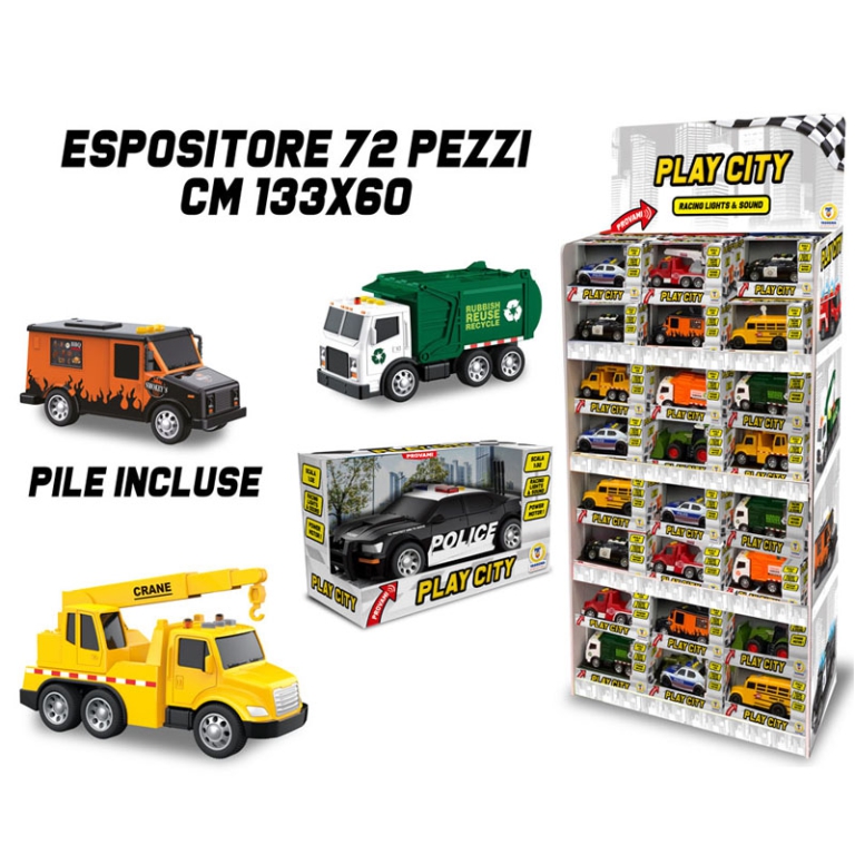 MEZZI ASSORTITI CON SUONI 19X12CM PLAY CITY