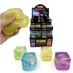 SQUISHY CUBO TRASPARENTE 5CM 12PZ IN EXPO