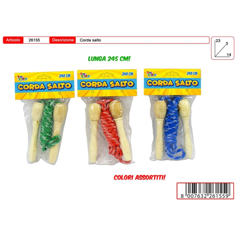 CORDA PER SALTARE 245CM COLORI ASSORTITI