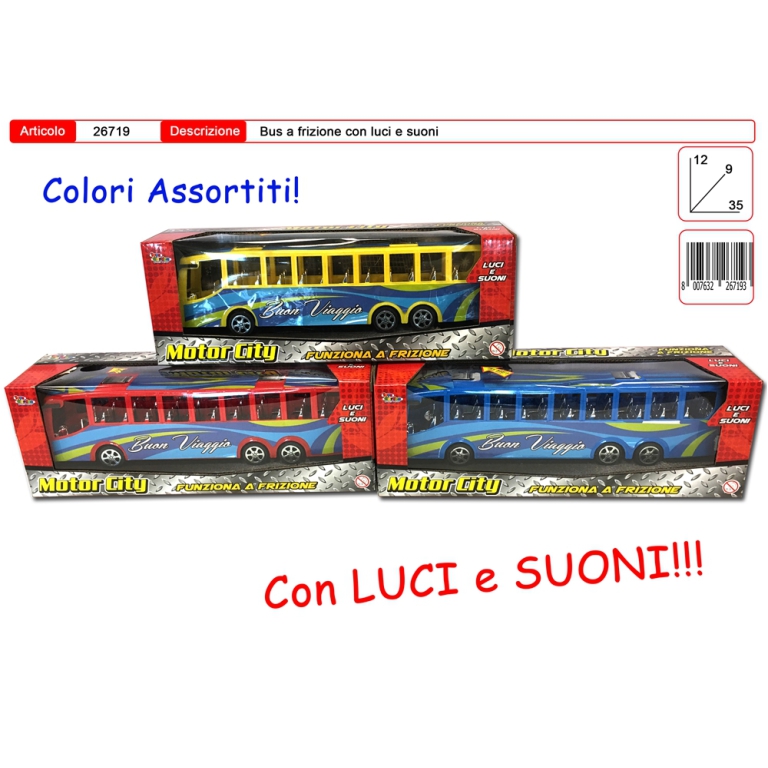 BUS A FRIZIONE CON LUCI E SUONI