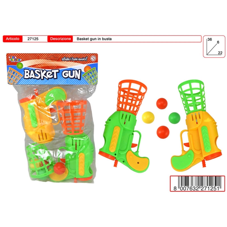CESTO LANCIA PALLINE 2 PEZZI + 4 PALLINE