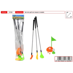 SET DA GOLF IN METALLO CON 3 MAZZE IN BLISTER