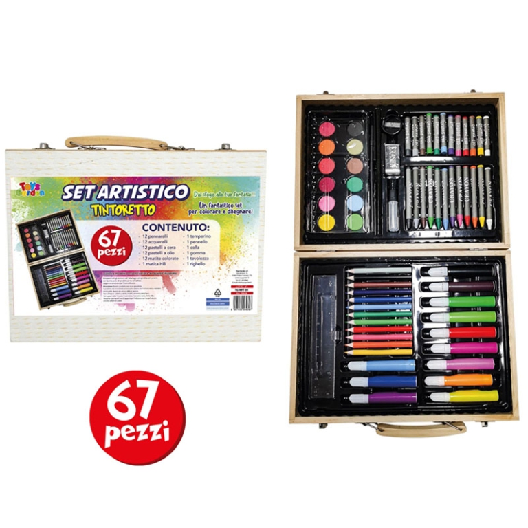 VALIGETTA COLORI ARTISTI 67PZ 21X29X5CM